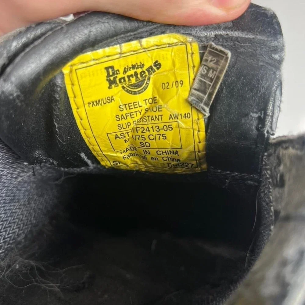 Dr. Martens Steel Toe Safety Shoe Mens Black Leather Anti-Static AW140 DM227 12